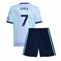 Arsenal Bukayo Saka #7 3rd trikot Kinder 2024-25 Kurzarm (+ Kurze Hosen)